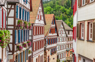 Fachwerkhäuser in Schiltach im Schwarzwald