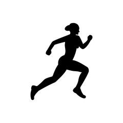Fototapeta na wymiar Woman running icon (vector illustration)