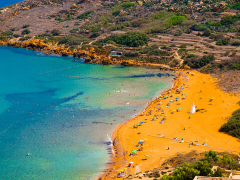 View Of Ramla Bay, Gozo, Malta.