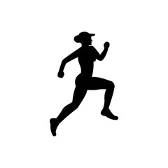Fototapeta na wymiar Lady fitness icon (vector illustration)