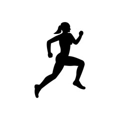 Fototapeta na wymiar Girl fitness icon (vector illustration)