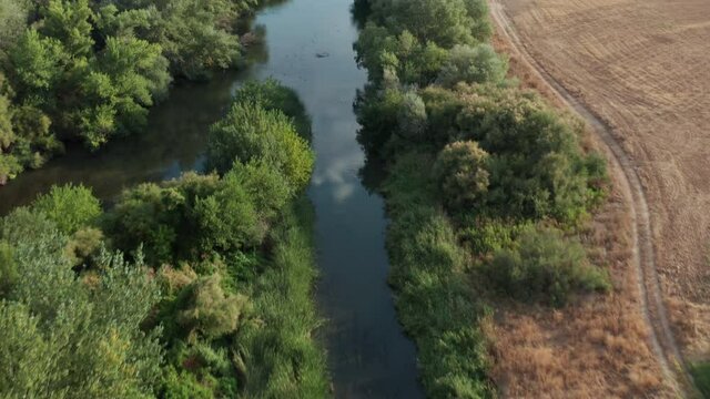 Madrid, Spain - El Picon de los Conejos Landscape, Establishing Aerial Drone Shot