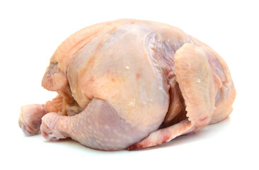 raw chicken isolated on white