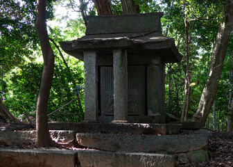 a small stone do in the Japanese hillside 