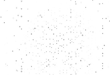 Light Silver, Gray vector texture with playing cards.