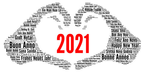 Happy New Year 2021 in different languages
