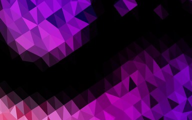 Light Purple vector shining triangular background. A vague abstract illustration with gradient. Template for a cell phone background.