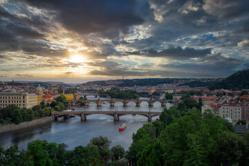 Fototapeta na wymiar Panorama Praga