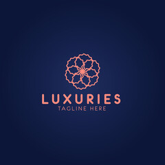 Abstract Ornament Flower Logo Design