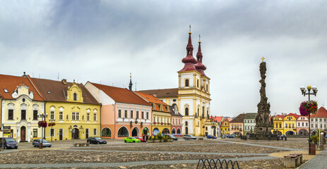 Main square in Kadan, Czech republic