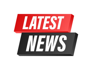 Hand Holding Megaphone with Latest news. Megaphone banner. Web design. Vector stock illustration