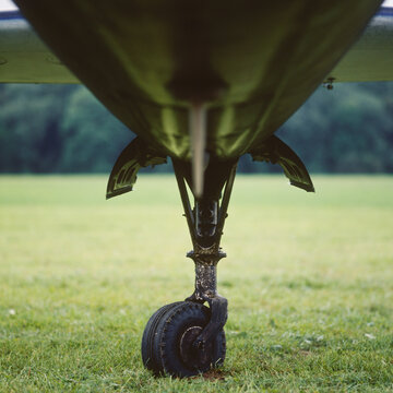 Conventional Landing Gear With A Small Wheel Supporting The Tail