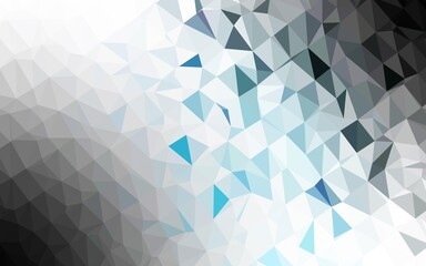 Light BLUE vector abstract polygonal texture. Colorful abstract illustration with gradient. The best triangular design for your business.