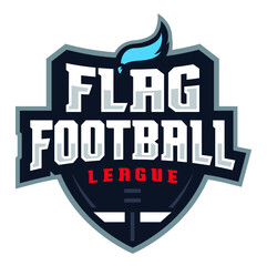 Flag Football Logo © Vectorloop