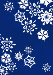 クリスマスにも使える雪の結晶のイメージの背景素材