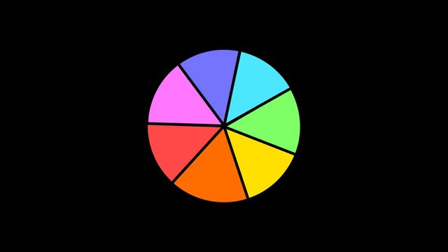 colored circle. wheel of Fortune. screensaver. video illustration.