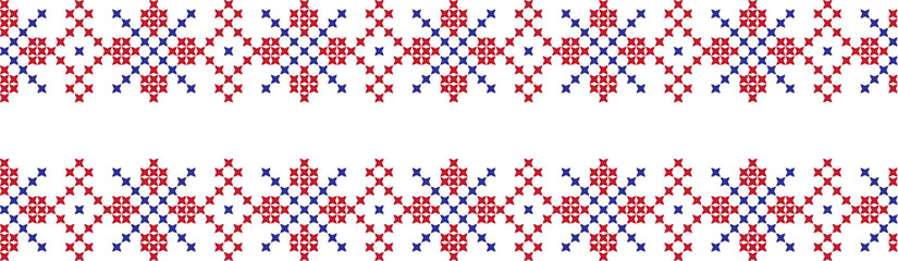 embroidered Ukrainian national pattern crossembroidered cross ukrainian slavic national pattern on transparent background