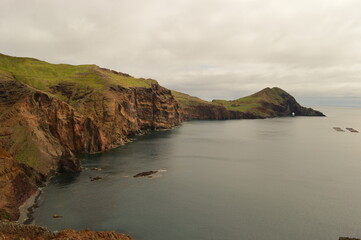 The amazing and beautiful landscape and mountains on Madeira Island in Portugal