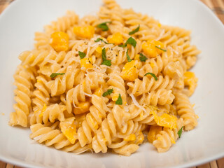 Pasta with pumpkin