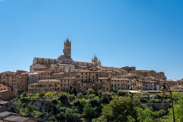 Fototapeta premium Siena, Italy. The medieval city of Siena in southern Tuscany, Italy