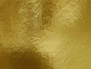Gold foil background with highlights and uneven texture