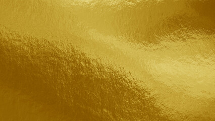 Gold foil background with highlights and uneven texture