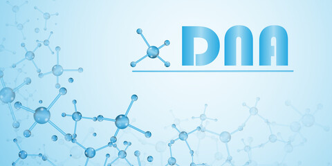 Structure molecule of DNA and neurons. Genetic and chemical compounds. Medicine, science and technology concept. Vector illustration.