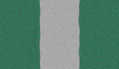 Detailed Illustration of a Knitted Flag of Nigeria