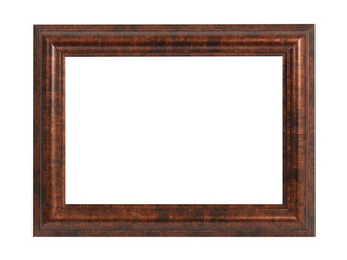 Wooden frame for paintings isolated on white