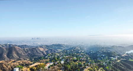Los Angeles skyline at dusk