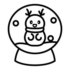 Isolated snow globe icon. Christmas icon - Vector