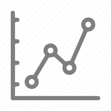 Graph icon or logo in modern line style. High quality black outline pictogram for web site design and mobile apps. Vector illustration on a white background.