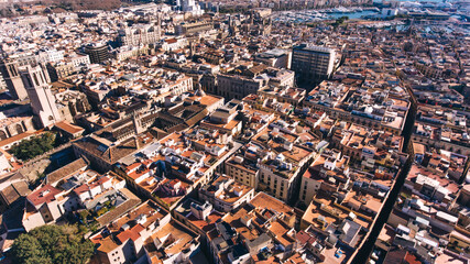 Obraz premium Colorful cityscape with old buildings
