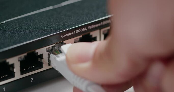 Plug in and out on internet switch