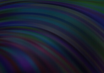 Dark BLUE vector template with lines, ovals. Creative geometric illustration in marble style with gradient. The elegant pattern for brand book.