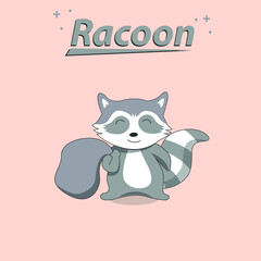 Racoons mascot illustrations
