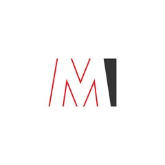 Letter M on square design