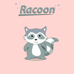 Racoon character illustrations