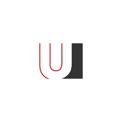 Letter U on square design