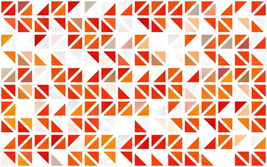 Light Orange vector seamless texture in triangular style. Illustration with set of colorful triangles. Pattern for design of fabric, wallpapers.