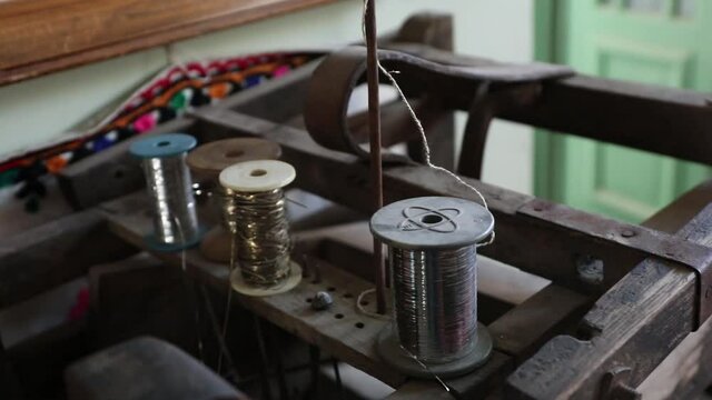 Old Metal Strings Machine, antique shop