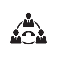 Business call conference icon - group communication icon