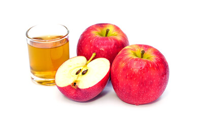 Fresh organic apple cider ready to drink.	