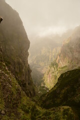 The amazing and beautiful landscape and mountains on Madeira Island in Portugal