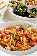 Spaguetti com frutos do Mar