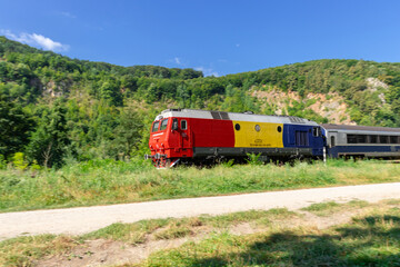 train on the railway