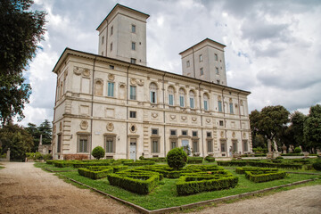 Fototapeta na wymiar The Villa Borghese park is one of the most popular gardens in Rome. In the park of Villa Borghese is the famous Galleria Borghese with all your art treasures, Rome, Italy