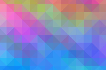 Triangular pixelation. Multi-colored pixel background. The texture consisting of multi-colored triangles.