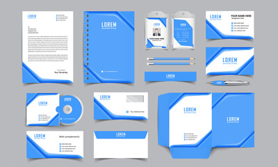 corporate identity template with digital elements. Vector company style for brand book and guideline.