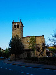 Fototapeta na wymiar view of the church of Idiazabal